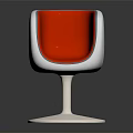 Modern Red Textured Leisure Chair With White Frame And Silver Round Base