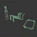 Industrial Metal Pipe Fittings With Curved Straight And Framework Components