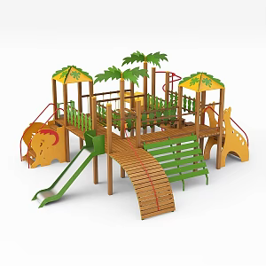 Modern Industrial Equipment Playground Amusement Equipment Game Complex Slide 3d model