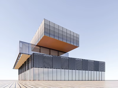 Modern Sales Office Building Simple Sales Department 3d model