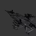 Gray Modern Fighter Jet With Stealth Design And Underwing Armaments 3d model