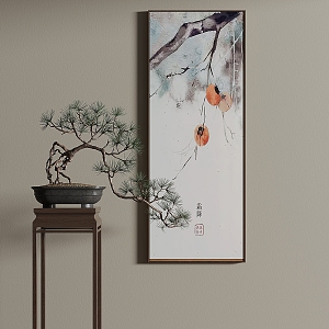 New Chinese Plant Painting New Decorative Painting 3d model