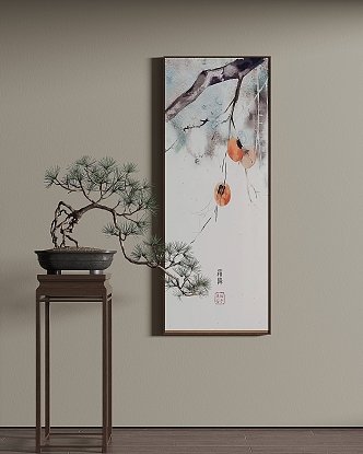 New Chinese Plant Painting New Decorative Painting 3d model