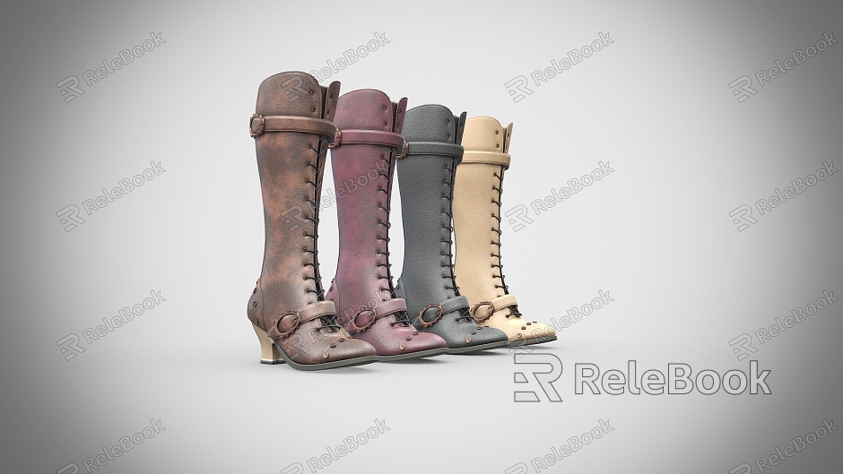 Modern Vintage Western Shin Boots model