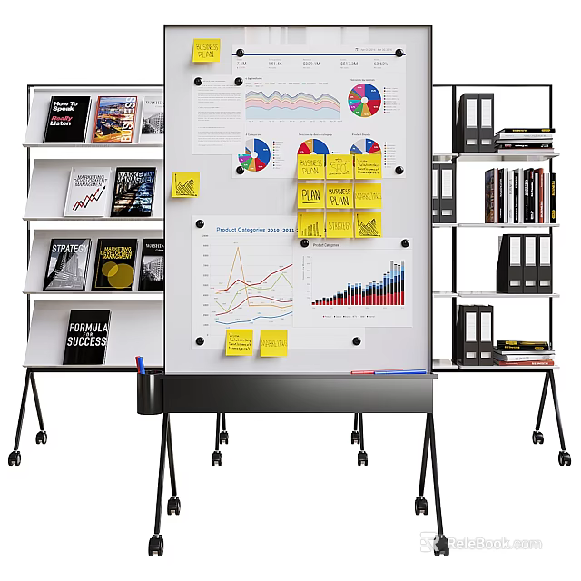 Premium Musical Instruments and Art Supplies for Creative Work with Organized Storage 3d model 