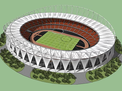 Modern Stadium Architecture Alien Stadium Foot Stadium 3d model
