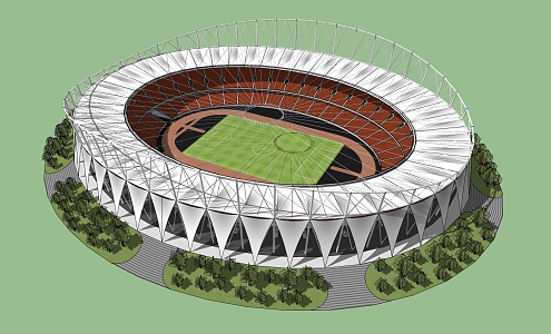 Modern Stadium Architecture Alien Stadium Foot Stadium 3d model