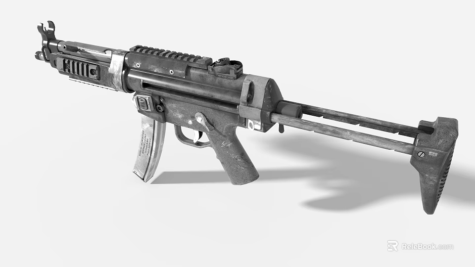 Game Movie Character Using Tactical Assault Rifle With Scope And Grip 3d model 