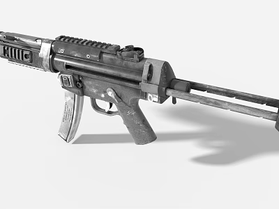 Game Movie Character Using Tactical Assault Rifle With Scope And Grip 3d model