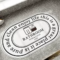 Round Bathroom Carpet with Pure and Clean Enjoy Life Great Place Text Design