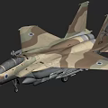 Military Fighter Jet With Camouflage Paint Scheme And Detailed 3D Rendering Design