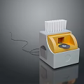 Laboratory Analytical Equipment With White Body Yellow Compartment And Test Tubes