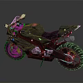 Modern Dark Colored Motorcycle With Sleek Sporty Body And Black Tires