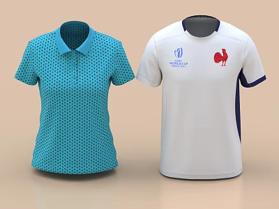 Clothes Short-sleeved Long-sleeved Jacket T-shirt Casual Wear Shirt Sweatshirt Sportswear Underwear Shirt 3d model