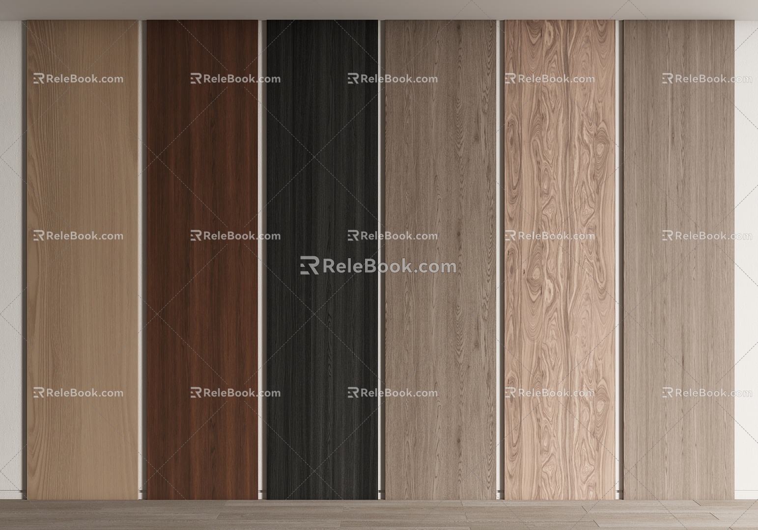 Modern Wall Panel Wood Finish Wall Panel Wall Panel 3d model