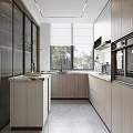 Modern Kitchen Interior Design With Wooden Cabinets Marble Countertops And Appliances