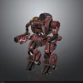 Pink Mechanical Robot Mech Unit 01 Detailed Armor And Weapon Design 3d model