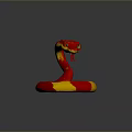 snake cobra venomous snake python reptile cold-blooded animal reptile 3d model
