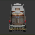 Custom Double Decker Bus With Vintage Industrial Design Rust Accents And Multiple Wheels