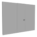 Modern Minimalist White Glass Hinged Door With Sleek Metal Handle Design