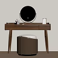 Modern Dressing Table Dressing Stool Blinds 3d model