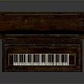 Retro Wooden Piano Style Household Furniture With Classic Design And White Keys