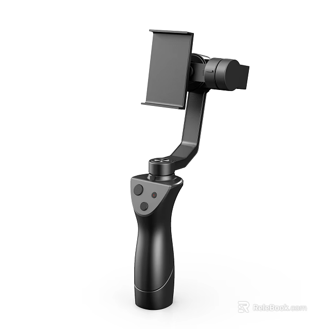 Handheld Phone Gimbal Stabilizer With Control Buttons And Smartphone Mount For Smooth Shots 3d model 