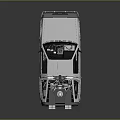 Silver Metallic DeLorean Car With Gull Wing Doors Roof Mounted Equipment And Futuristic Design