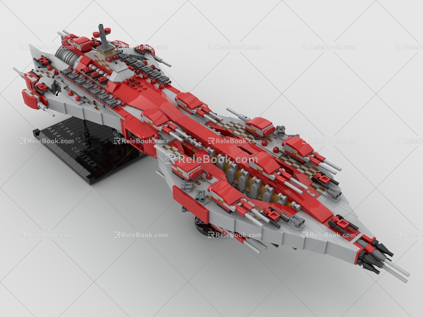 Lego toy spaceship cruiser 3d model