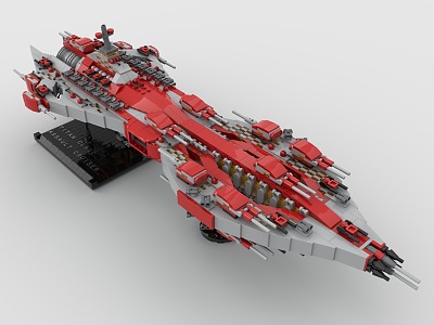 Lego toy spaceship cruiser 3d model