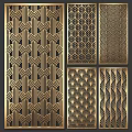Decorative Room Dividers With Geometric Patterns And Gold Black Ornate Designs