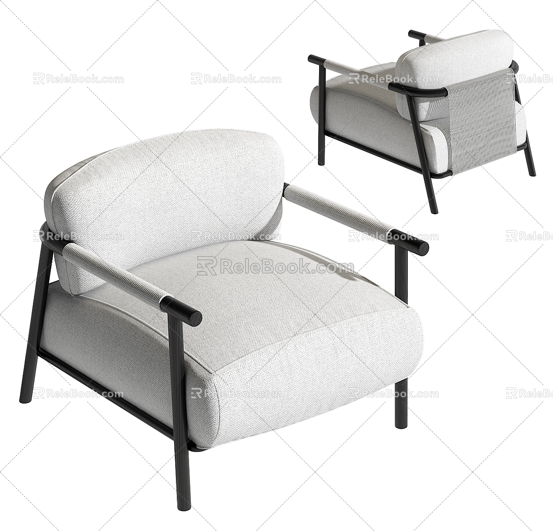 Modern Single Sofa 3d model