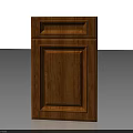 Brown Wooden Double Doors With Simple Panel Design For Kitchen Cabinet Interior