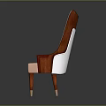 Pink Wingback Accent Chair With Upholstered Seat And Wooden Frame Design Details