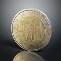 Elegant Gold Jewelry Coin With Architectural Figure Stars And 2016 Design