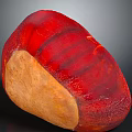 Shiny Red And Orange Whole Chestnut Fresh Natural Healthy Food Snack