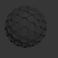 honeycomb ball octagonal sphere 3d model