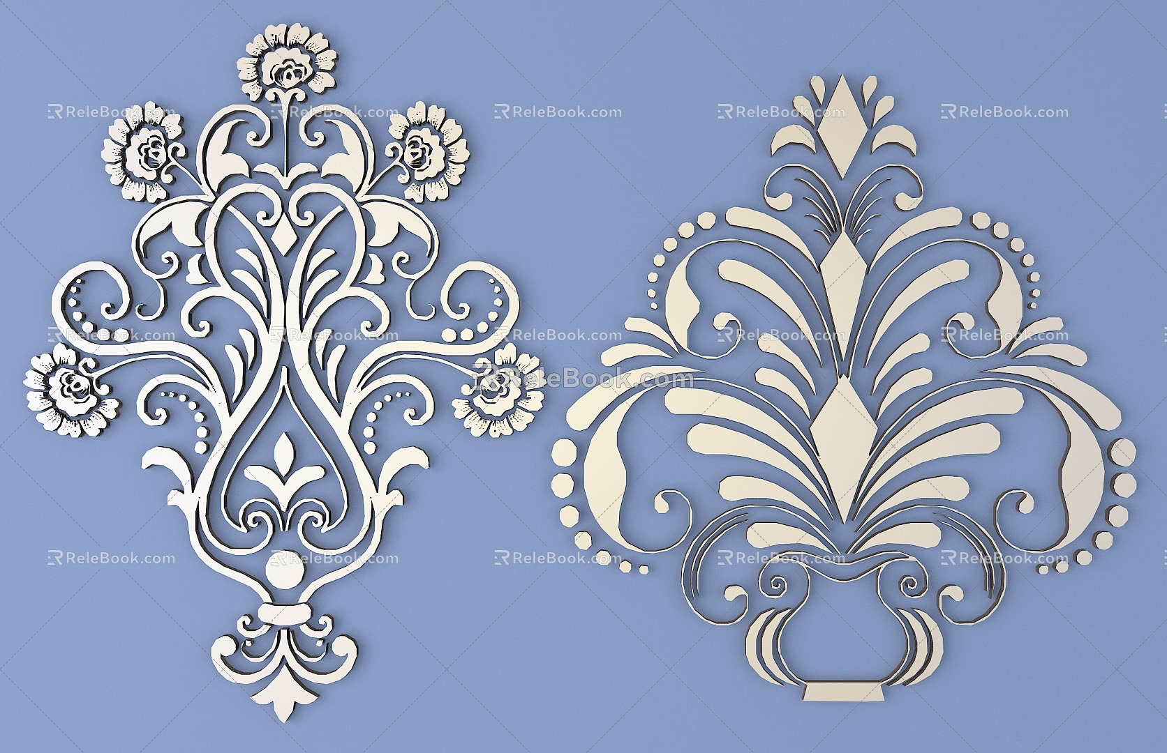 European-style Metal Carved Patterns European-style Elements Pattern 3d model