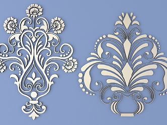 European-style Metal Carved Patterns European-style Elements Pattern 3d model