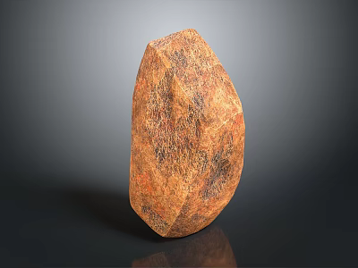 Natural Brown Wooden Textured Stone For Home Interior Decorative Design Elements 3d model