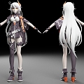 Collapse Game Anime Character Kiana Anime Cartoon Girl 3d model