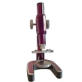 Purple Laboratory Microscope With Adjustable Knobs And Metal Stage For Scientific Use