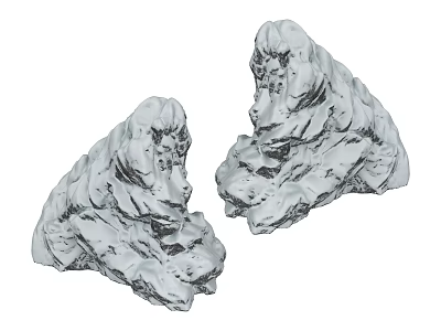 Natural Stone Wood Decorative Art Pieces With Handcrafted Texture Design 3d model