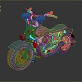 Motorcycle Two-wheeled Motorcycle Cross-country Motorcycle Road Race Motorcycle Motor Vehicle Transport 3d model