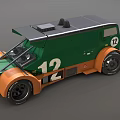 Green Race Truck With Number 12 And Sporty Design Features Large Wheels