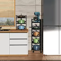 Multi tiered Wheeled Bathroom Cabinet Rack For Organizing Bathroom Toiletries And Storage
