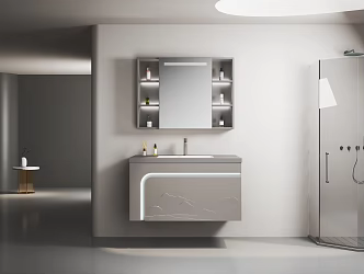Modern Bathroom Cabinet Washstand Modern Bathroom Nordic Bathroom Toilet 3d model