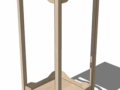 Wooden Modern Minimalist Side Table With Sleek Tabletop And Sturdy Legs For Living Room 3d model