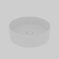 Contemporary White Round Ceramic Washbasin with Smooth Surface for Modern Bathroom