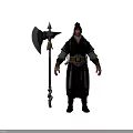 Ancient Warrior Character Holding Large Battle Axe In Traditional Clothing